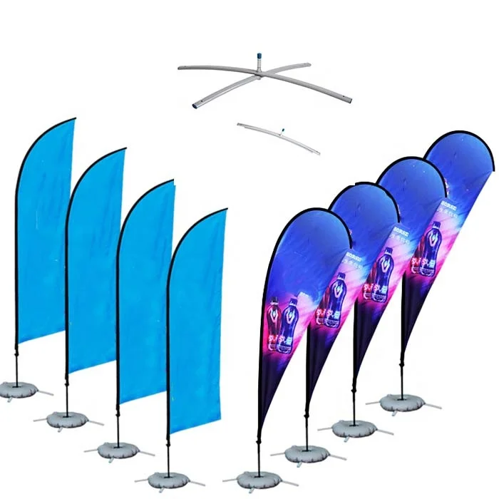 Flying Teardrop Beach Banner Outdoor Event Promotional Polyester Flags for Beach Advertising