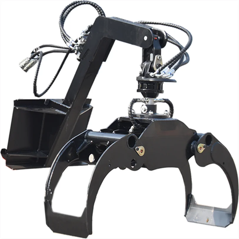 timber stone grab rotating grapple log grabber with rotary