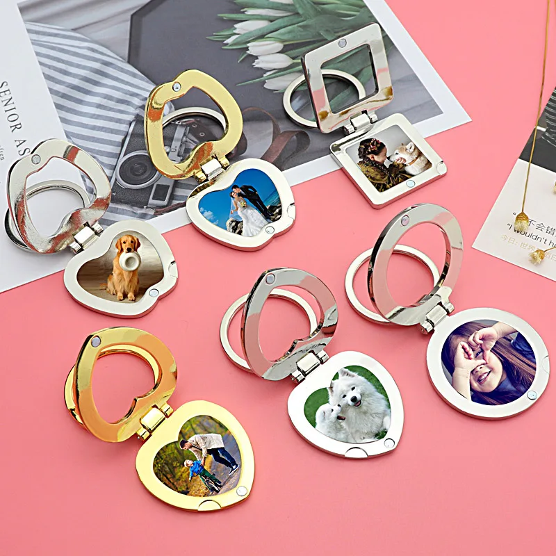 Custom Diy Acrylic Mini Photo Album Daddy Wholesale Mini Digital Photo Frame Key chain Metal Photo Frame Keychain Keyring