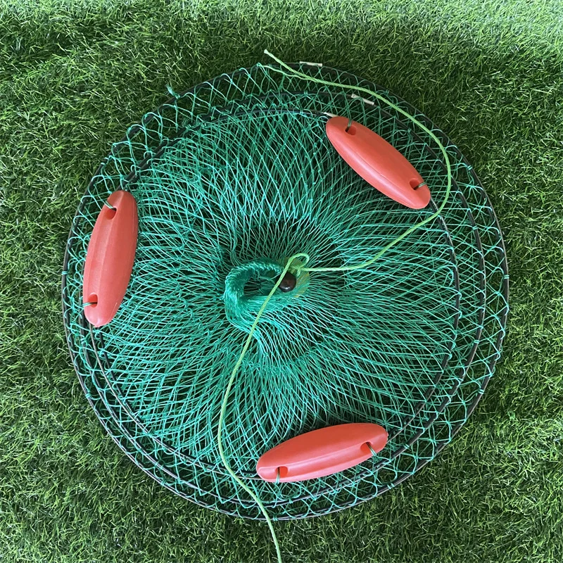 2024 Best Selling Commercial Coiled Steel Frame Portable Foldable Nylon Monofilament/Multifilament Underwater Aquaculture Trap