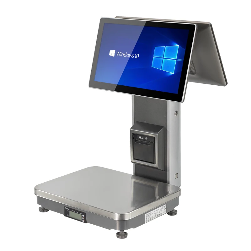 Licon Receipt Printer 15.6 Inch Display Capacitive Touch Screen Win Ai Pos System Cash Register With Weighing Scale