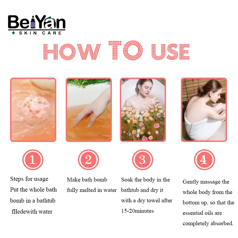 Private Label Natural Rich Bubble Bath Bombs Set 9x100g with Starfish for Softening Cutin Smooth and Tender Skin