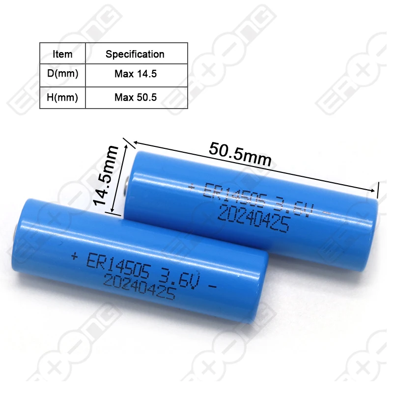 Hot Sale Rechargeable  ER14505 3.6v 2400mah Battery Cell for Alarm Utility Gas Meter Fuel Gauge Data Logger