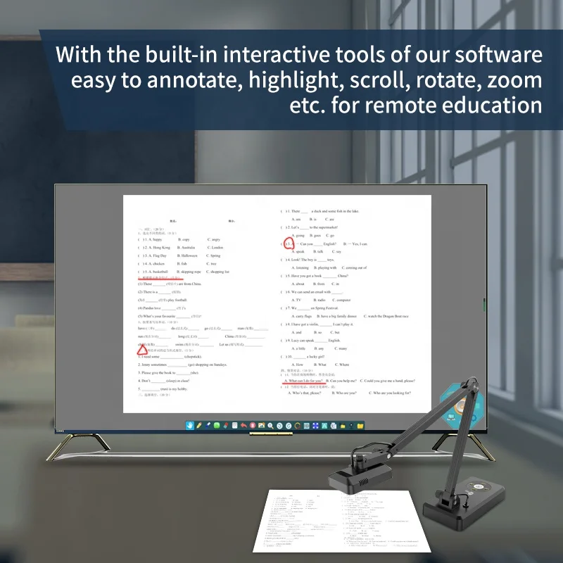 10MP A3 A4 USB Visual Presenter, Educational Document Camera Scanner for Windows, Mac OS