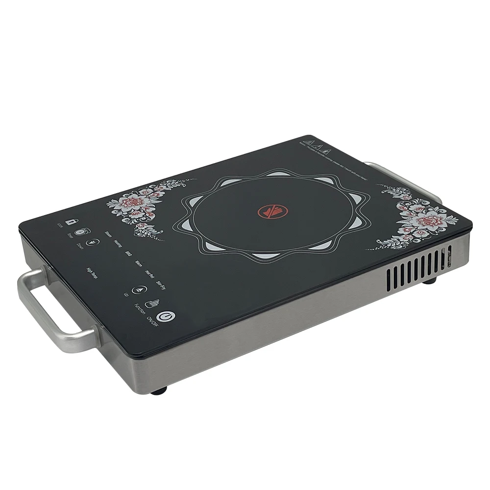 2023 New Design Solar Powered Stove Cooker 12v Dc 600W Battery Powered Cooker Ceramic Cooktops