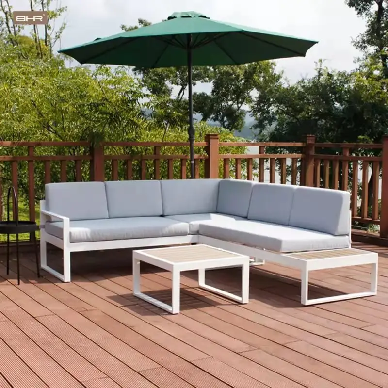 Hot Sale Modern Leisure Style Outdoor  Waterproof  PE  Wicker Patio Rattan Sofa Set With Coffee Table