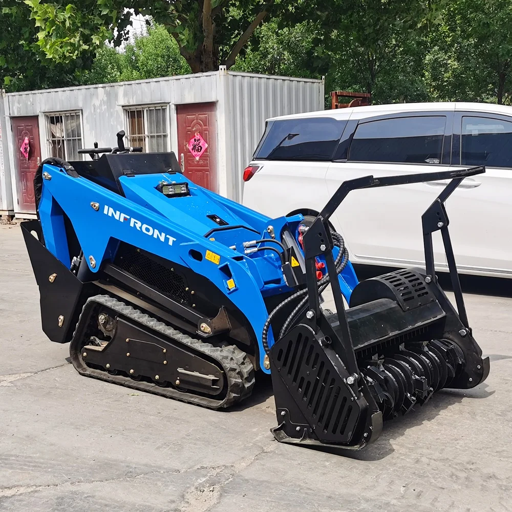 made in China new hot selling small shovel wheel high power big bucket engine compact mini skid steer loader