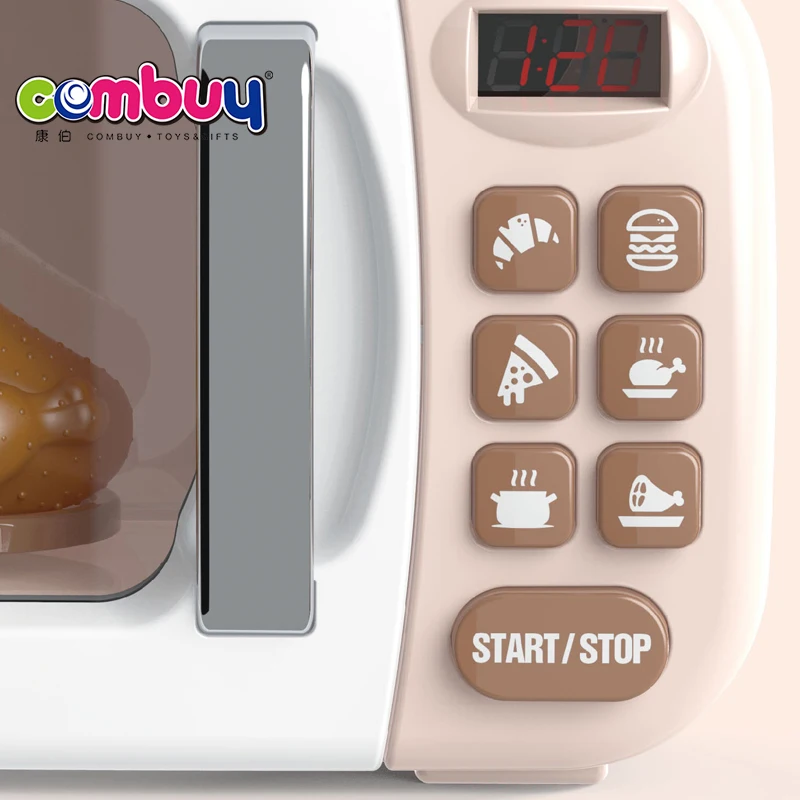 Electric lighting sound effects kids play kitchen game oven microwave toy