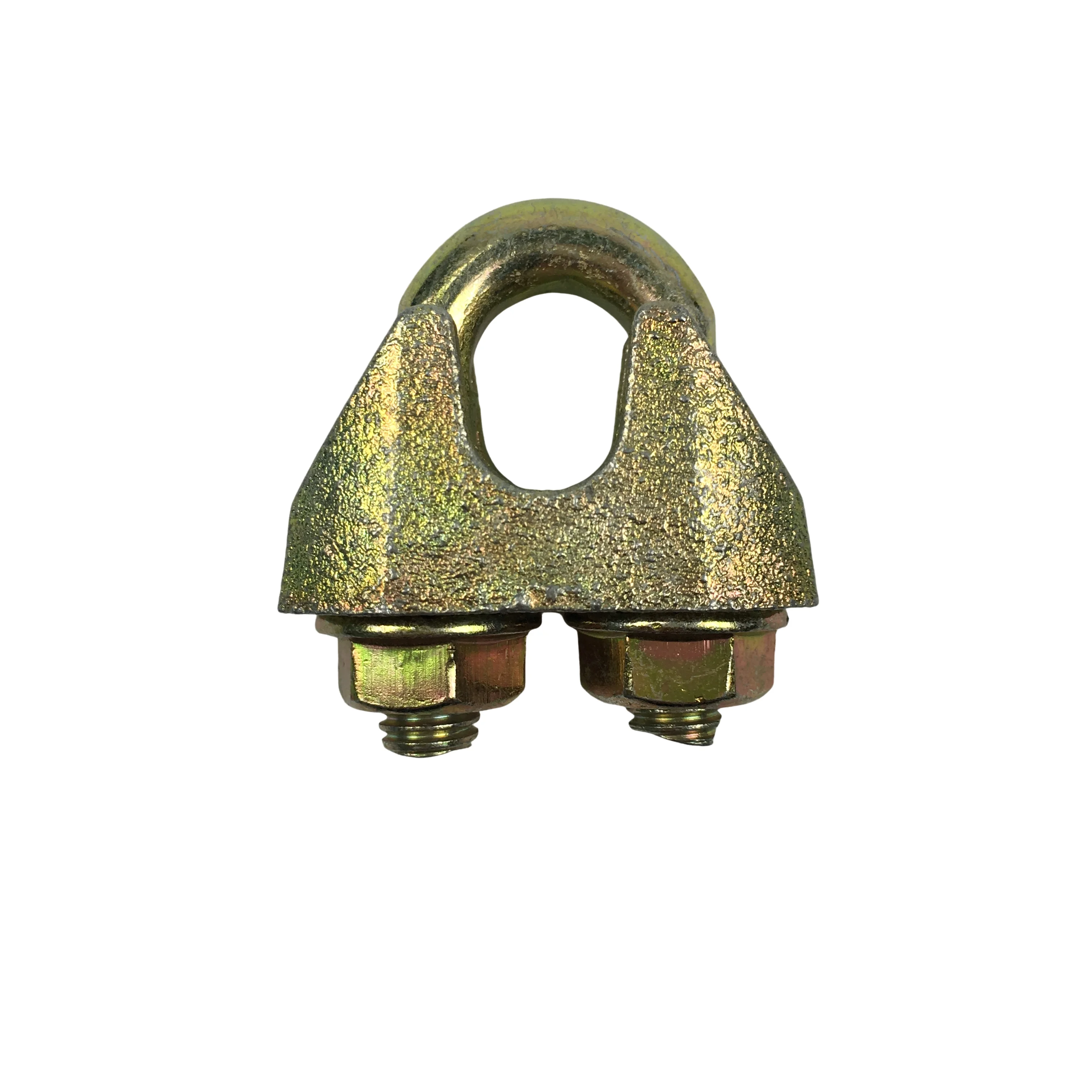 DIN1142 Yellow Electrical Galvanized Malleable 8mm Wire Rope Clips Casting Wire Rope Clamp