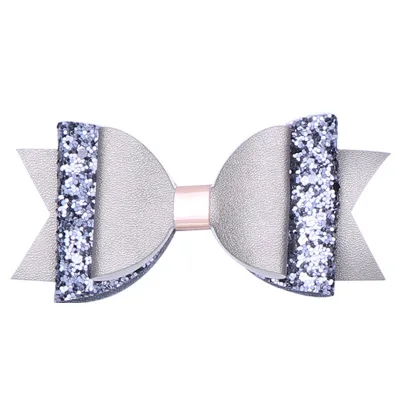
Glitter Leather Hair Bows Lovely Girls Wedding Party Headwear Hair Clips For Princess Girls Handmade Hairgrips Hair Accessories 