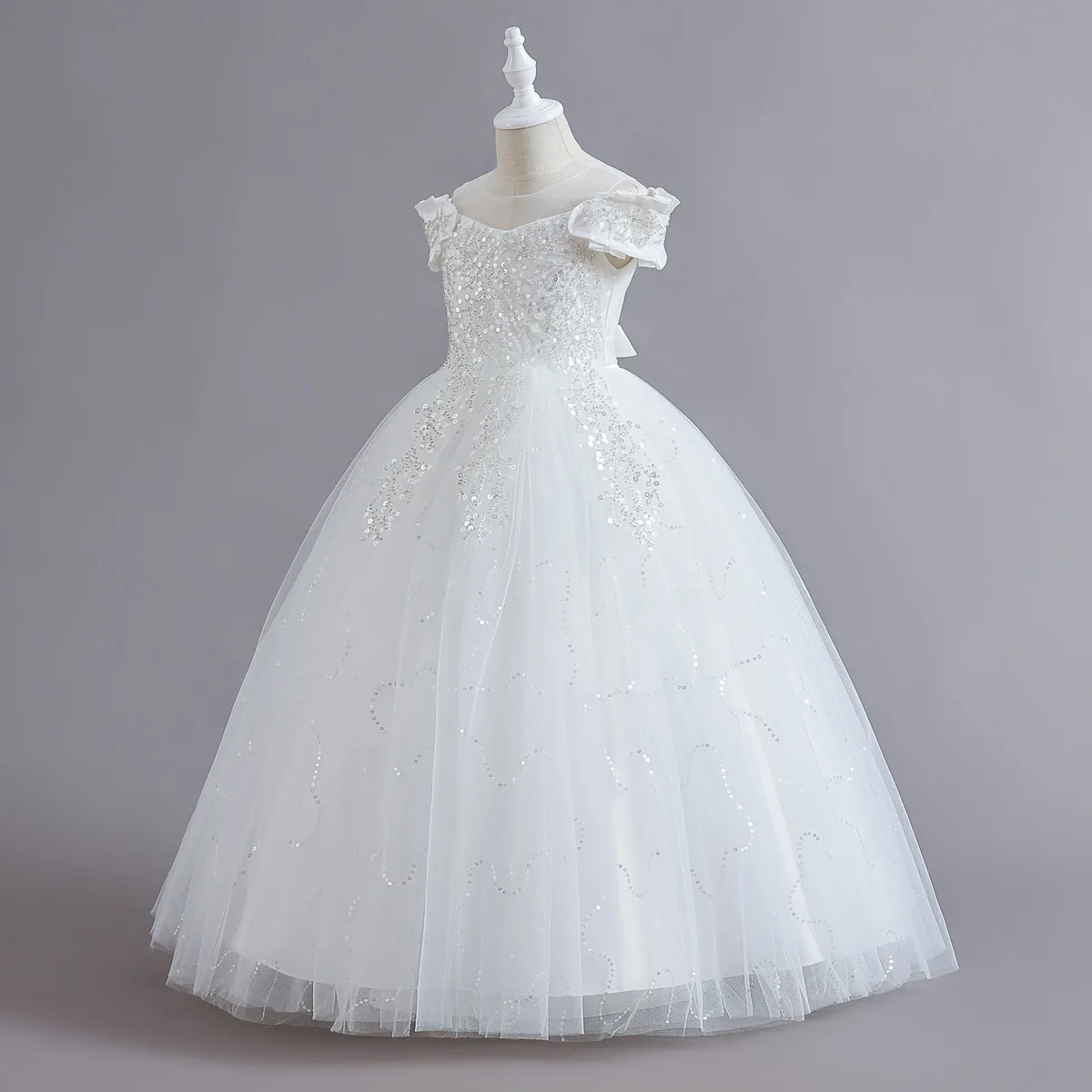 Ready To Ship Wholesale Kids Flower Girl Dresses 10 Years Old Wedding Kids Baby Girls Evening Dresses 2780
