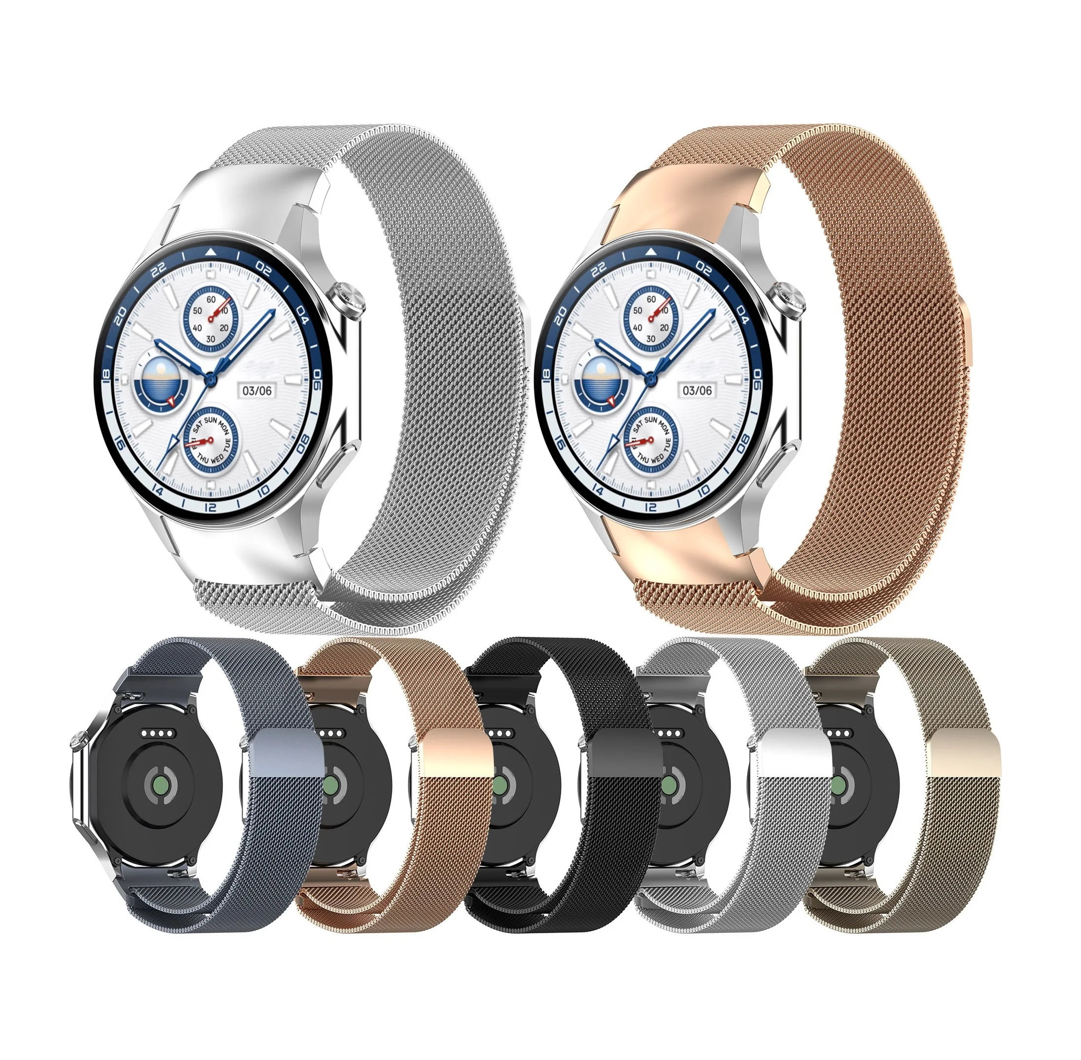 Comfortable And Fashionable Milanese Breathable Loop Magnetic Buckle Strap For Oppo Watch X For Oppo Watch X Metal Watch Band