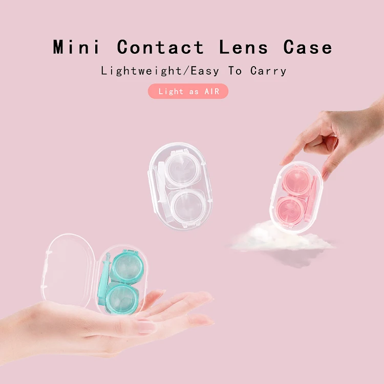 Multi Patterns Mini Contact Lens Case Colorful Transparent Contact Lenses Case Accessories Unisex Style