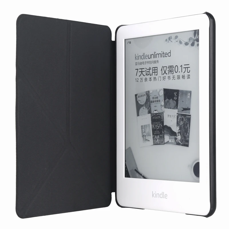 Slim Lightweight Ultra Thin Leather Flip Cover Case with PC Back Cover Case Sleep/ Wake Up Function for Kindle 10th/Lite 658