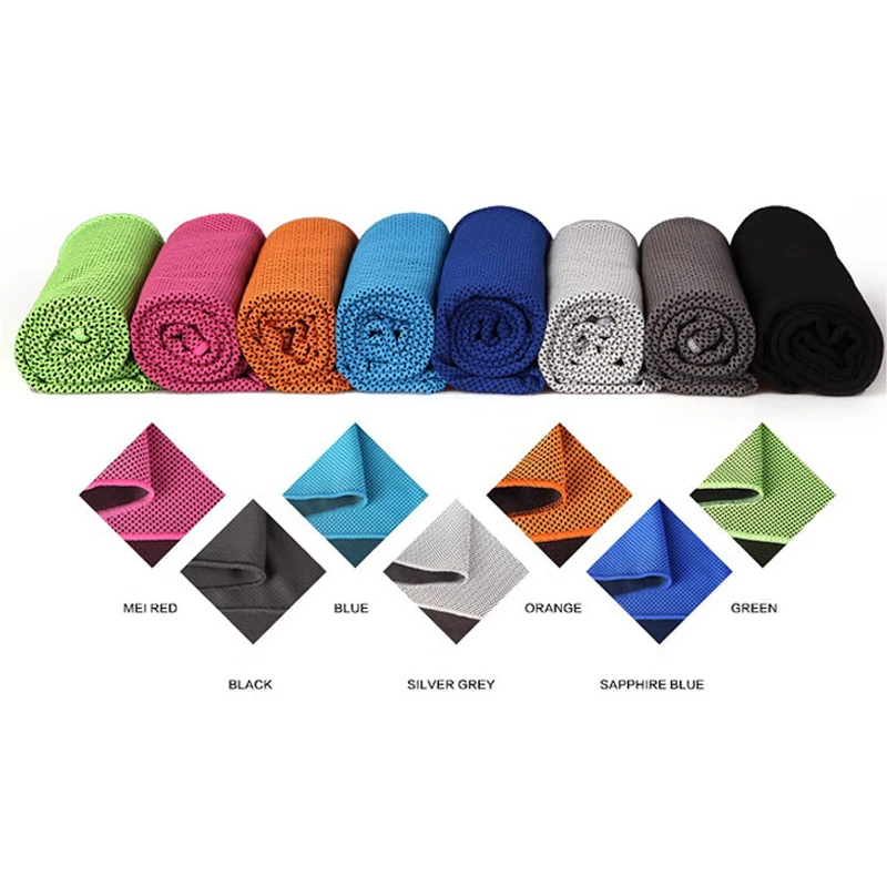 Custom Logo Sublimated Quick Dry Microfiber Gym Sports Towel Reactive Printed Instant Cold Ice Cooling Towel