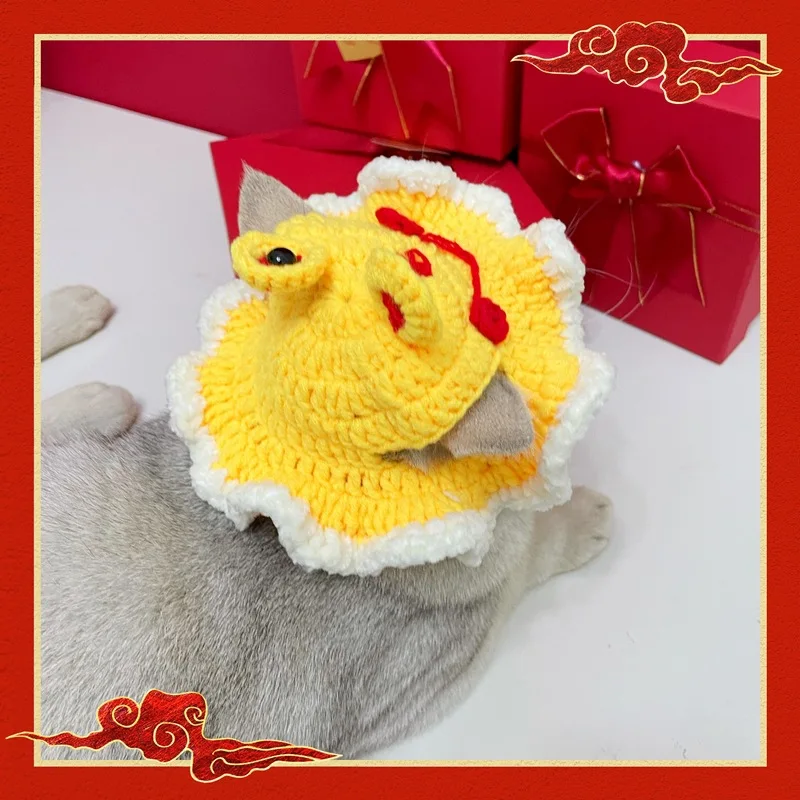 Cute Pet Hat Cat Dog Hat With Tiger Ears for Cat Kitten Puppy Pet Animal-Safe Materials and Adjustable