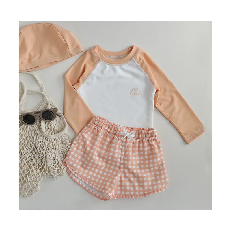 OEKO-TEX купальники с принтом на заказ быстросохнущие длинным рукавом для детей защита от солнца несколько цветов-коллекция мальчиков