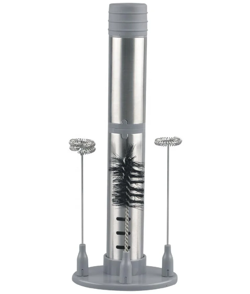 Stainless steel  electric milk frother with stand