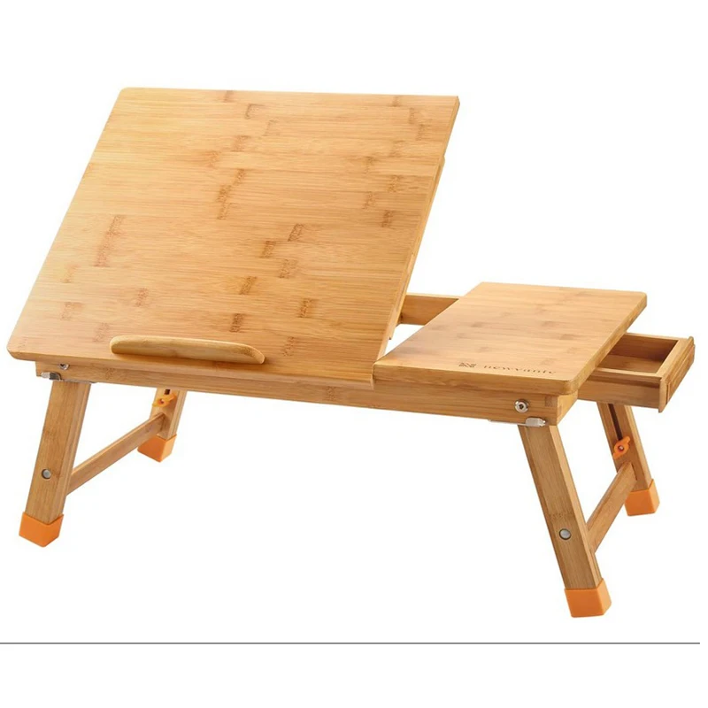 Laptop Desk Table Adjustable 100% Bamboo foldable Breakfast Serving Bed Tray computer table