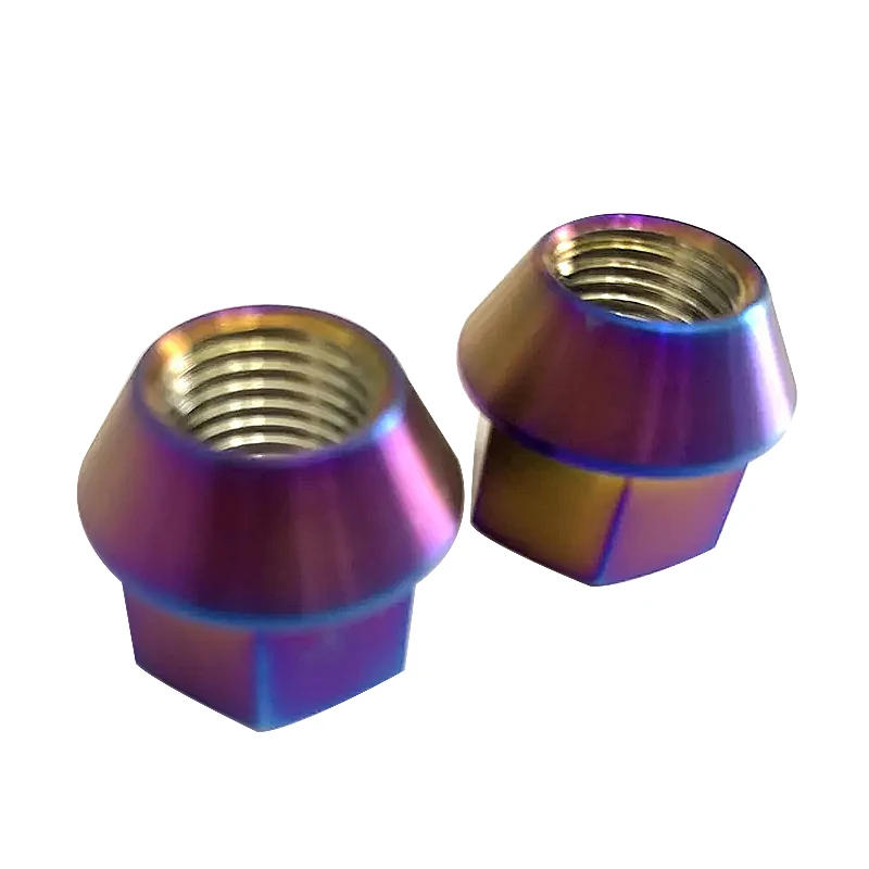 Supply Baoji Titanium Wheel Bolts Lug Nuts M14 X 1.5 Titanium Lug Nut Ti 1/2-20 Titanium Wheel Open End Stud Nut