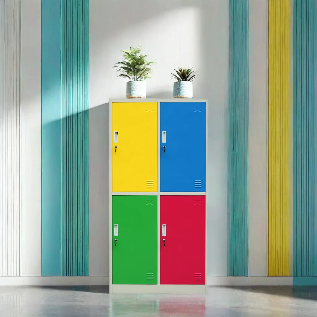 Best Selling Colorful 4 Door Swimming Pool Cam Cabinet Locker Changing Room Wardrobe