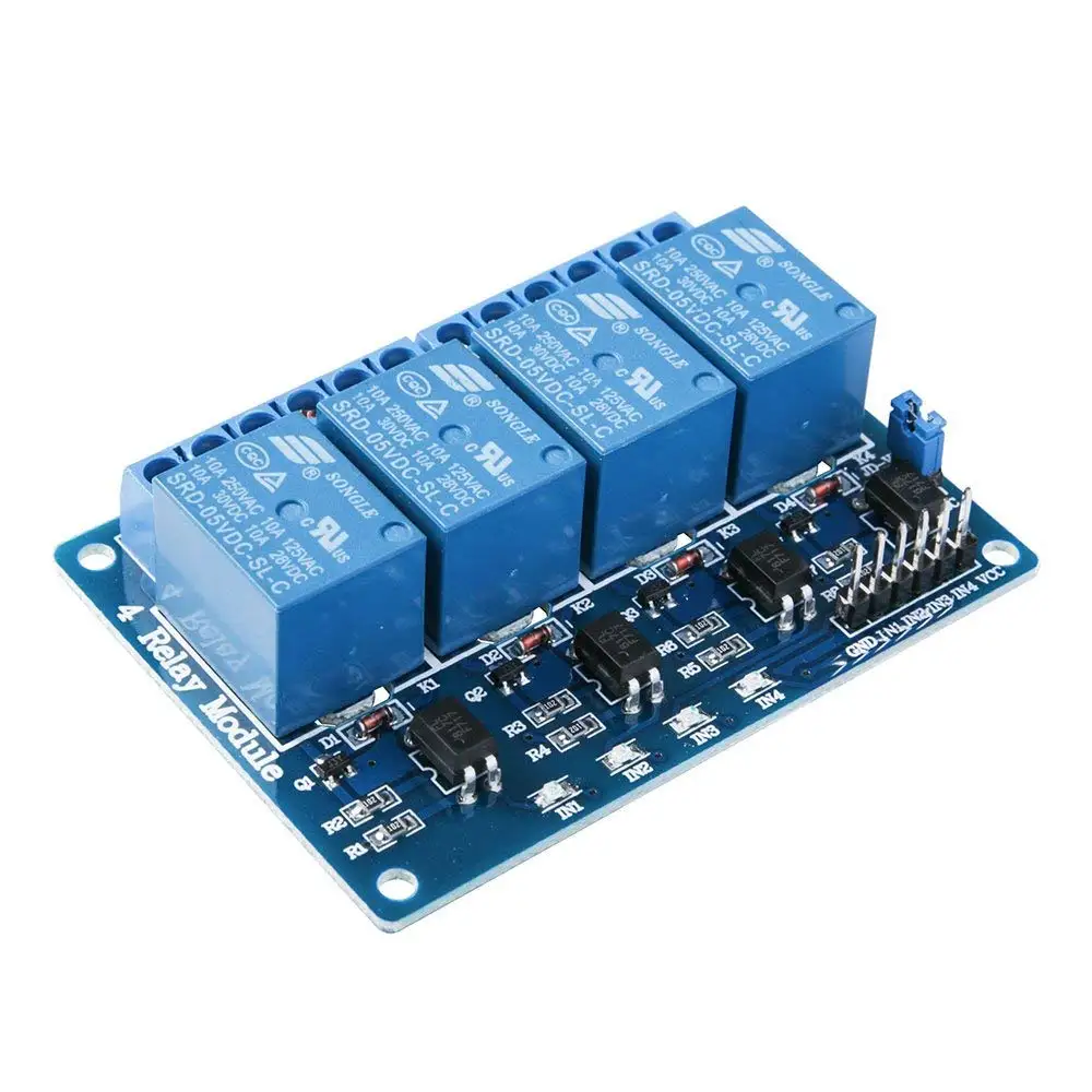 DC 5V 4 Channel Relay Mode With Optocoupler