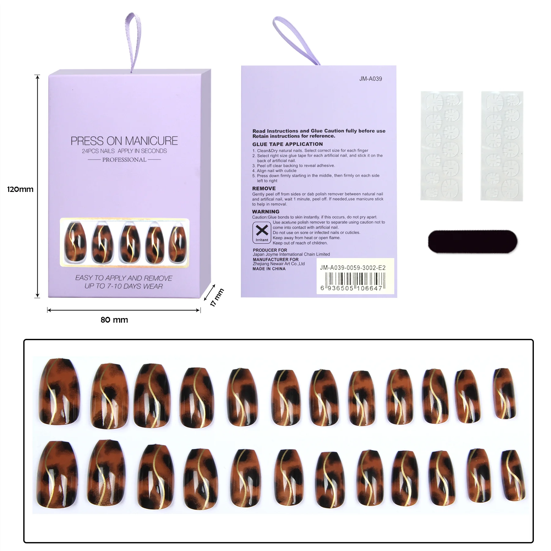 Bameier Wholesale Private Label pcs Box Nail Tips Acrylic Handmade Cat Eye Gel False Nails Press On Nails