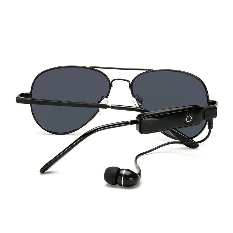 Pilot frame Photochromic sunglasses cheap UV400 polarized gunmetal Men sunglasses with bluetooth headphones