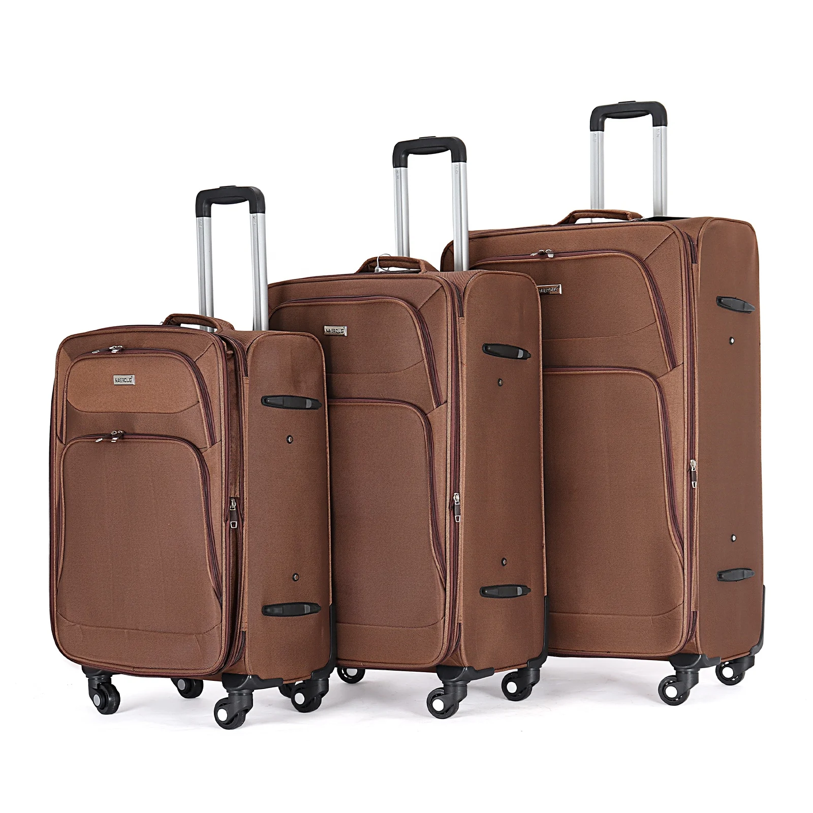 Custom 3 PCS Soft Side Fabric Vintage Travel Luggage Suitcase Maletas De Viaje Set