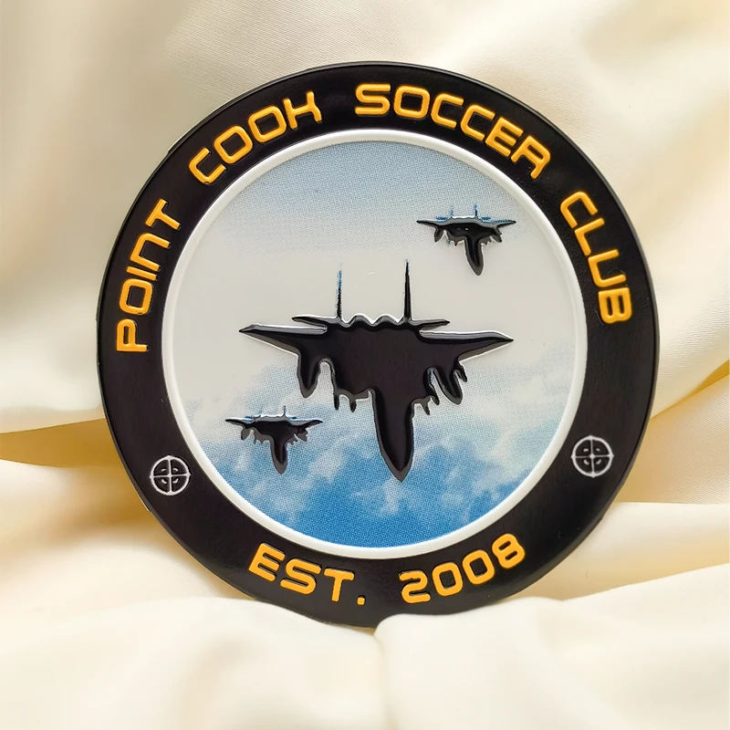 Factory Wholesale Custom Embossed 3D Logo Heat Transfer Iron-on Soft Sports TPU Patches for Football Sportswear