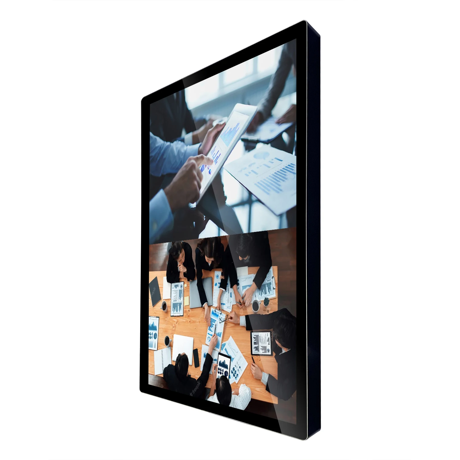 Aiyos 21.5inch 1920*1080 FHD wall mount digital signage Android 11 for elevator advertising screen player