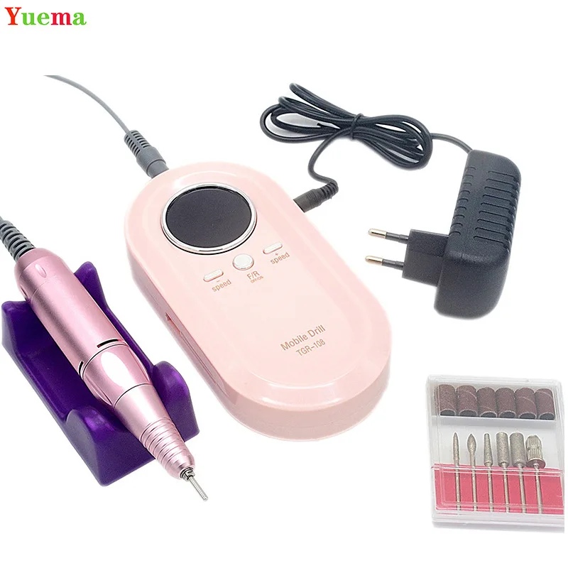 Newest Professional Battery Nail Electric Manicure 30000rpm Cordless Pedicure Nail Set Nail Drill with strong power