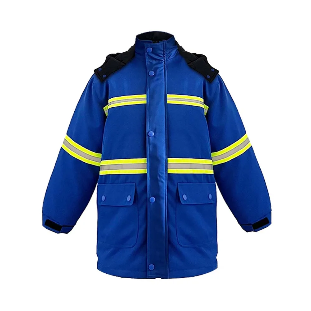HCLITE Wholesale Reflective Strip Blue Safety High Visibility Security Winter Jacket