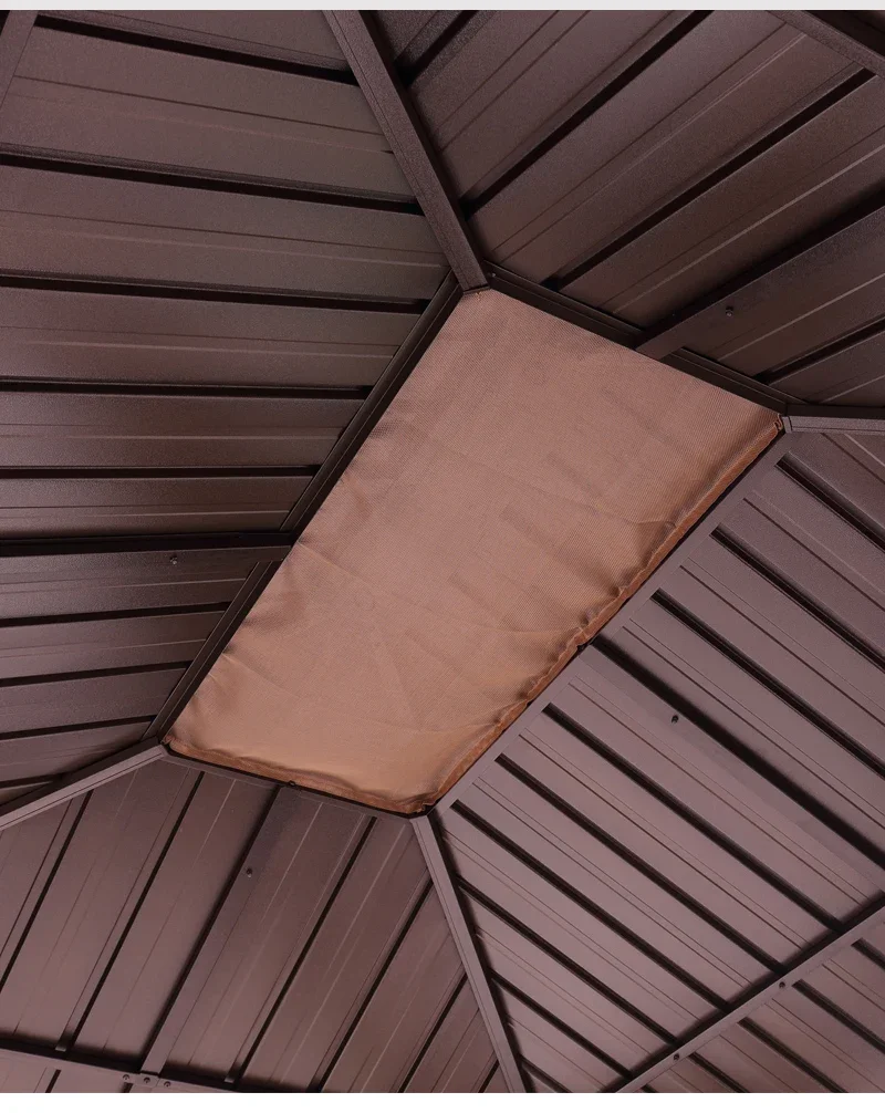 Strong bearing capacity waterproof galvanized hardtop aluminium pergola pavllion outdoor tent garden modern gazebo