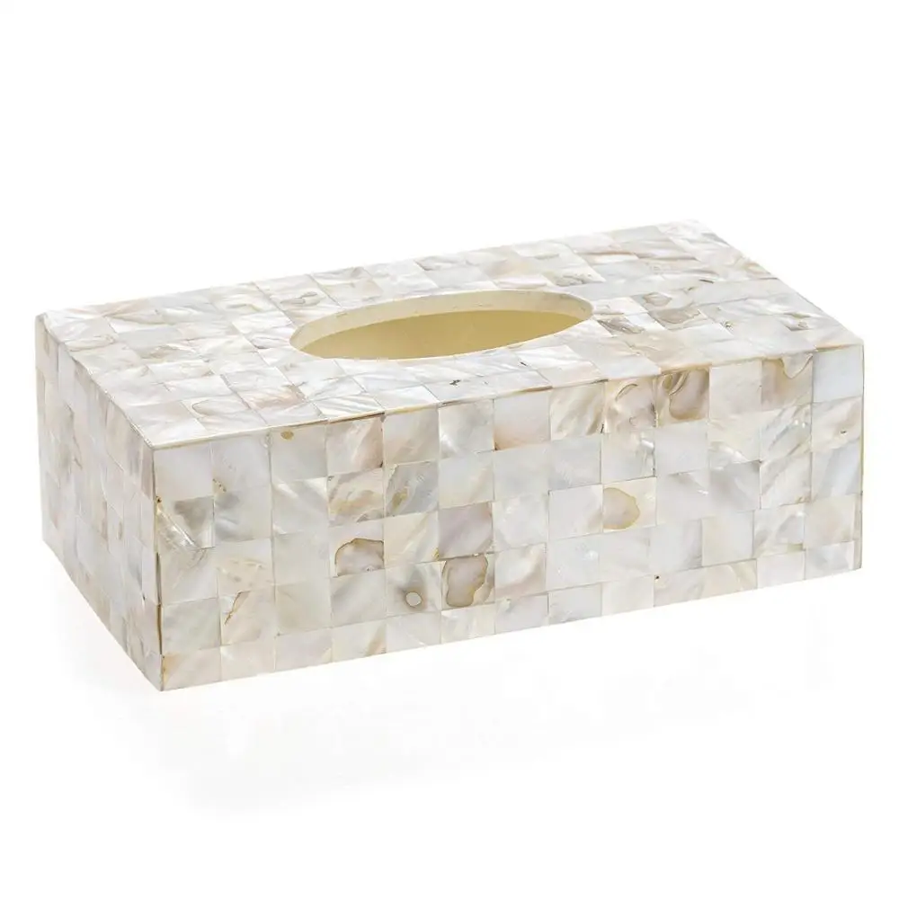 Rectangular Tissue Box From Vietnam with Mother of Pearl Inlay Home Decor Lacquer Cover for Home Use Packed in Carton