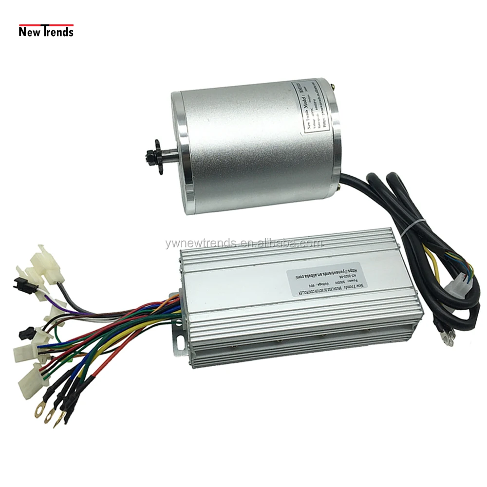 
3000W 48V 60V 72V High Speed Electric Tricycle/Bicycle /Scooter/Car Brushless Motor and Controller Conversion Kit 