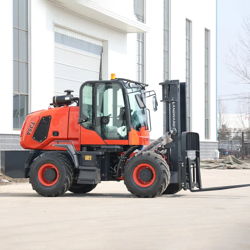 Diesel 4WD Off-Road Forklift Lifting And Handling 4WD All-Terrain Forklift EPA Euro 5 Certification