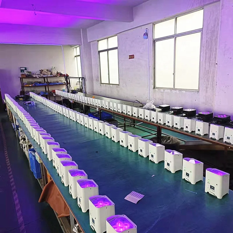 Hot sale Wedding Uplight 6x18w RGBWA+UV 6 in 1 led par light wireless battery & Remote Control par light led dmx bar club event