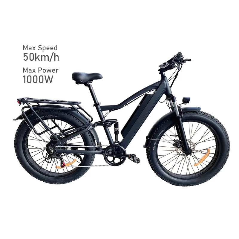 26 Inch  Fat Tire Electric Bicycle 48v 12.5ah 750w Pedal Assist Ebike Bicycles With Li-ion Batter Electric Bike For Adults