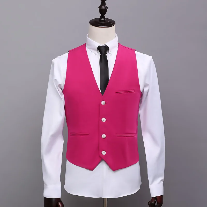 Custom Rose Red Mens Suits Slim Fit Wedding Suits for Groom Groomsmen Prom Suits