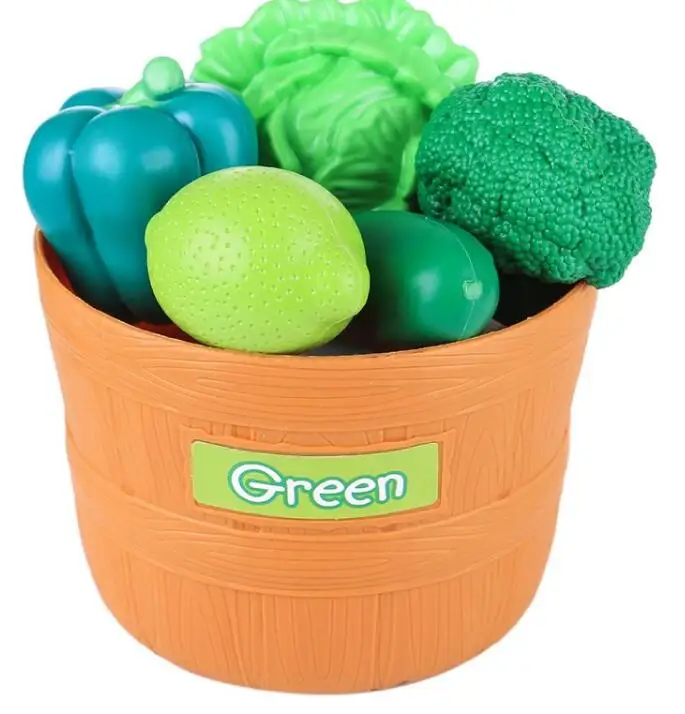 2020 Hot sale plastic kids pretend play kitchen set funny role play kitchen toys set with fruit and vegetable