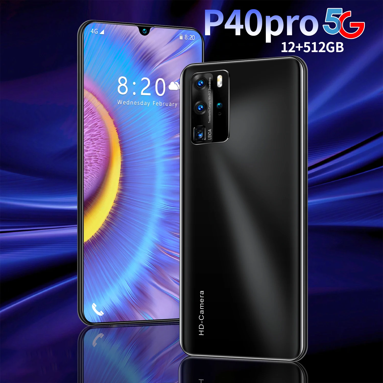  Смартфон Amazon P40 Pro 12 + 512 ГБ две sim-карты двойной режим ожидания Android OS 10