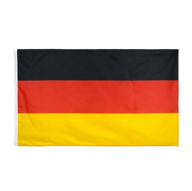 Manufacturer Promotional Polyester Long Lasting Vivid Color 3X5 Feet Germany Flag with 2 Grommets