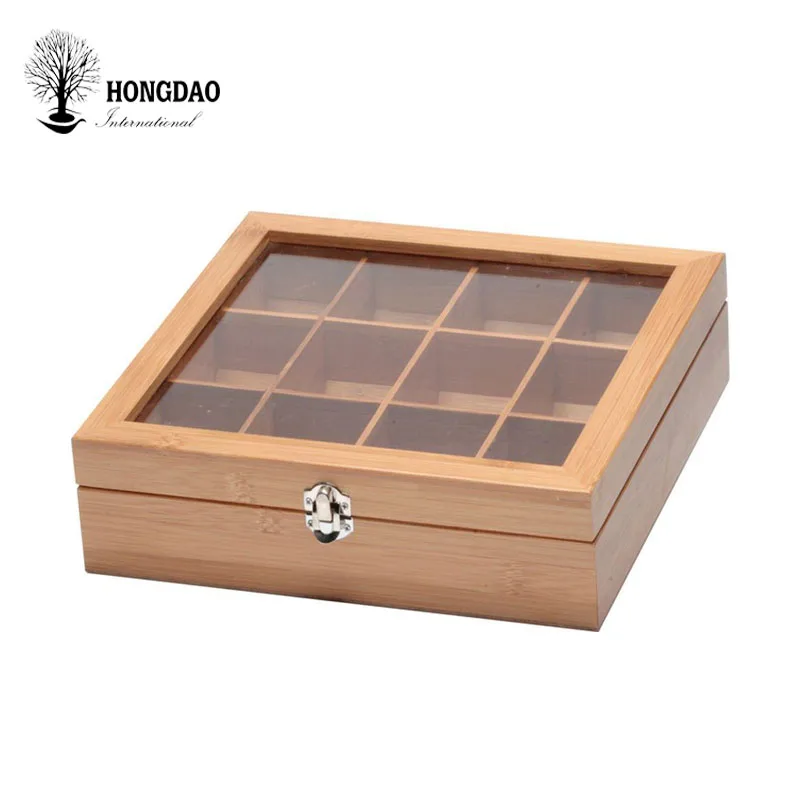 
HONGDAO wooden box for tea packing wood box slide top twinings tea wooden box 
