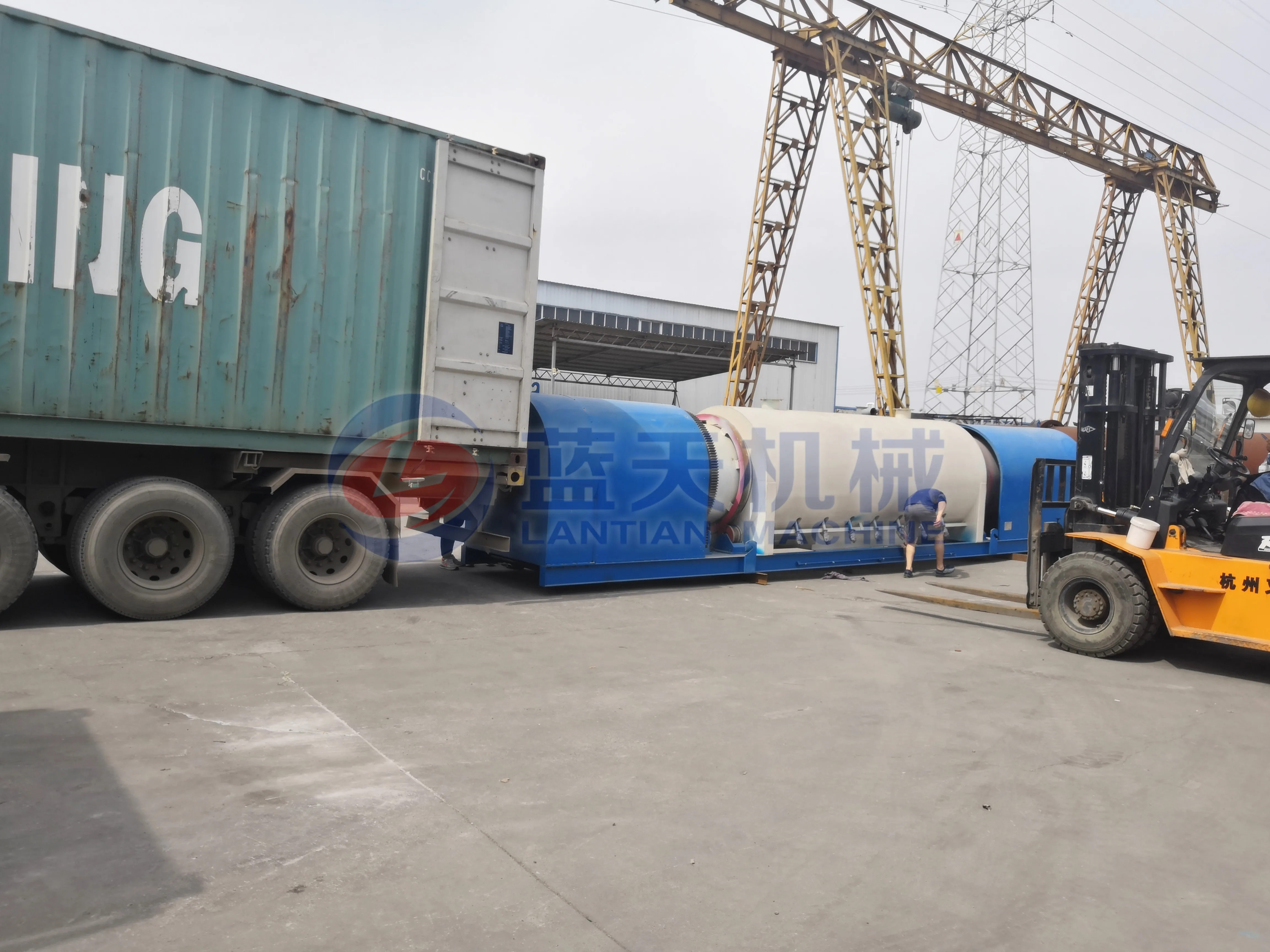 Rotary type olive pomace charcoal machine for making waste charcoal