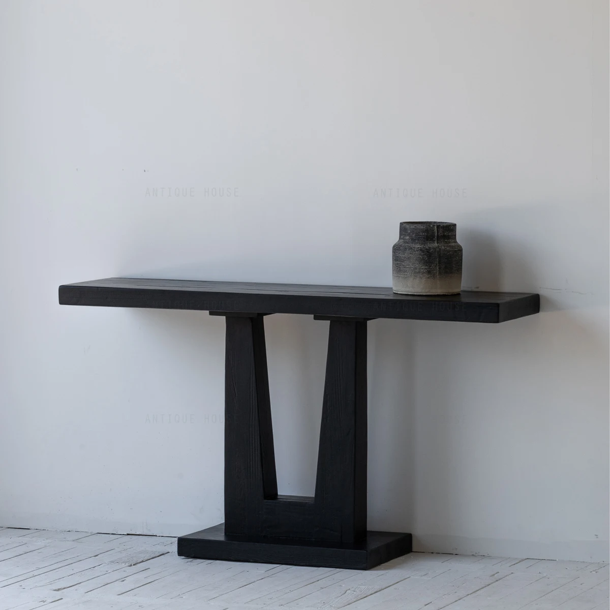 Mid century modern furniture black wood japandi luxury console table nordic modern wood wooden console tables