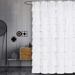 Wholesale elegant battenburg lace shower curtain