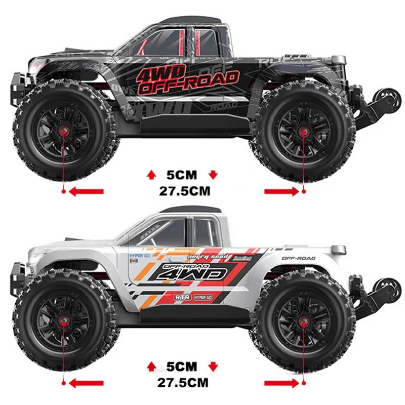 MJX R/C Hyper Go 10208 Remote Control 4WD Electric RC Trail Truck 1:10 Scale 4X4 APP Real Time Tuning All Metal Gear DVD Diff