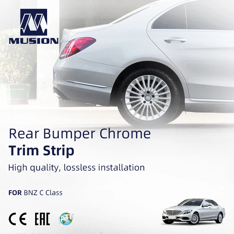 Хромированная накладка на правый задний бампер abs для Mercedes Benz C class W205 2015 2016 2017 2018