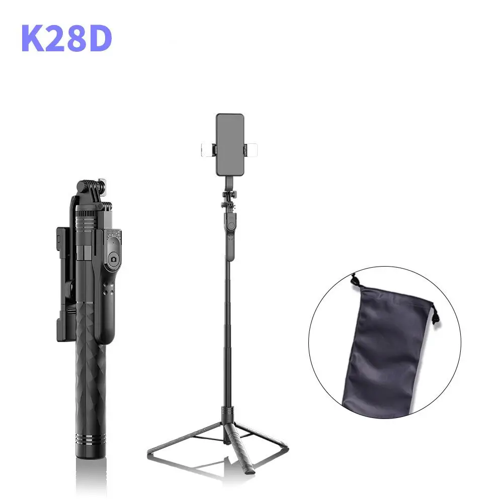 K30 Tripod head Remote Control 1.7m External Selfie Lights Supports Gopro Rotating Tripod Stand Selfie Stick For Ph